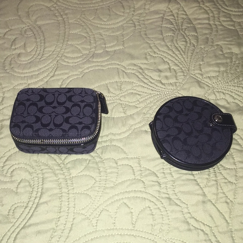 Coach Pill Case and Coach Compact Mirror